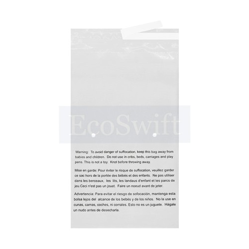 1-10000 7,5x10,5 EcoSwift Autosigillante Soffocamento Avviso Trasparente Poly Sacchetto Spedizione Gratuita - Foto 76 di 78