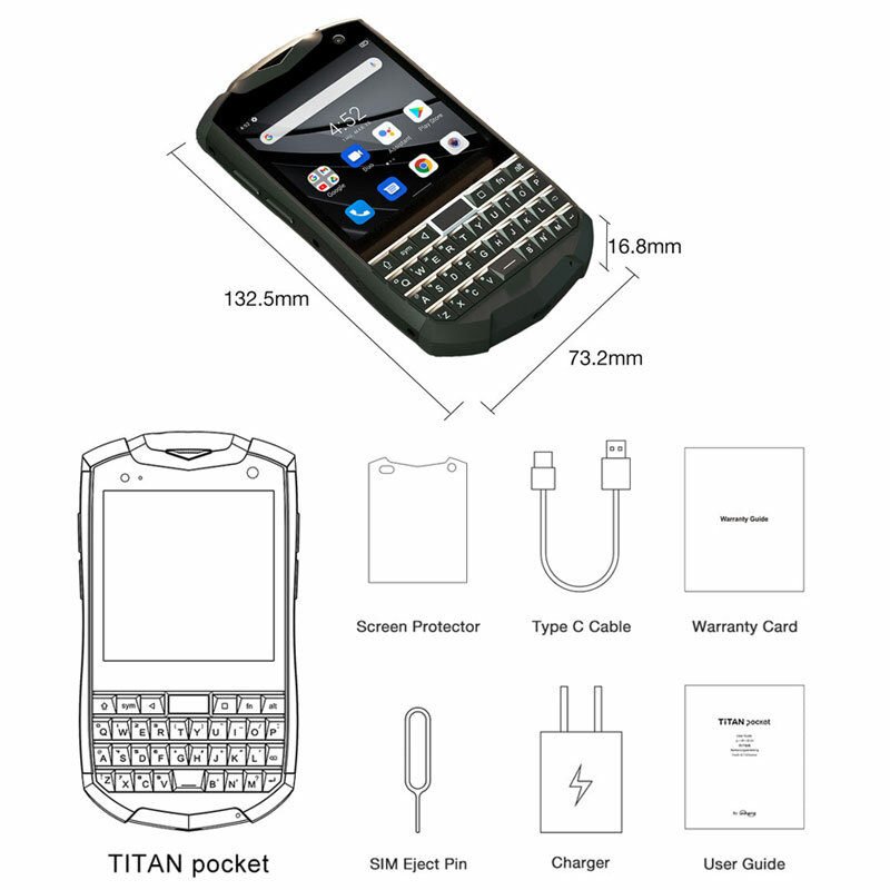 MINI 4G Unihertz Titan Pocket Rugged QWERTY Smartphone Android ...