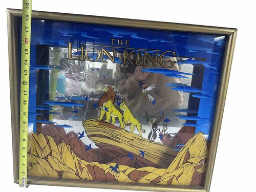 HTF Lion King Possible Cast Piece Walt Disney Etched Framed Mirror - Picture 9 of 10