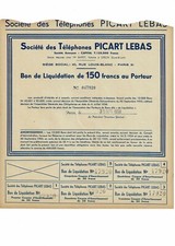 Société des Téléphones Picart Lebas (Bon)