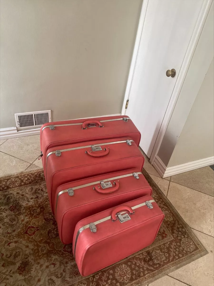 CO-Z Vintage Luggage Set Pink For Travel