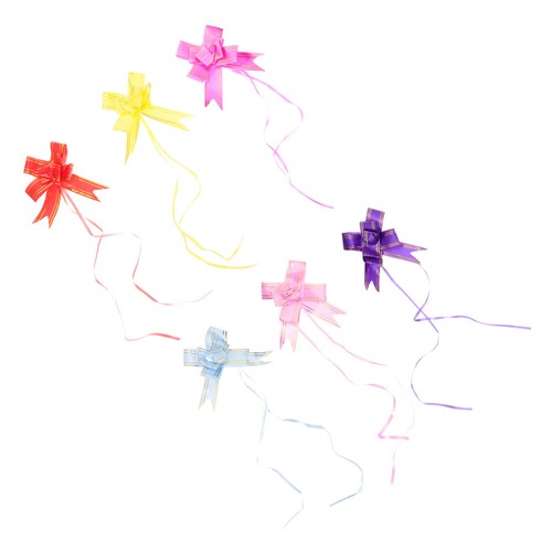 6Pcs Glossy Bow- Knot Wrapping Paper Ribbon Bows Wrapping Presents - Afbeelding 10 van 12