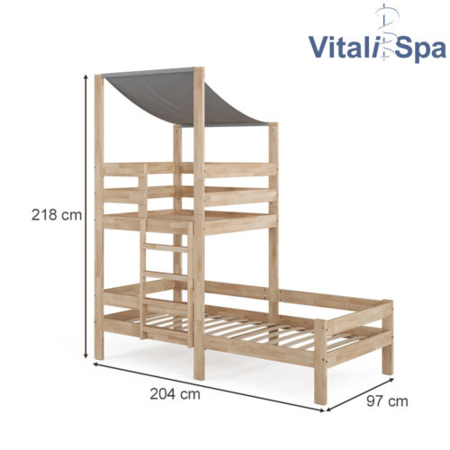 Kinderbett Tom 90x200cm Spielturm Bett Spielbett Jugendbett Hausbett VitaliSpa - Bild 3 von 7