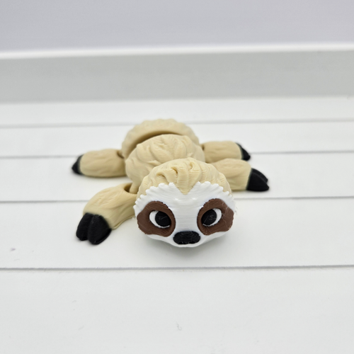 3D Printed Sloth Flexi, Articulated Fidget Toy, Desk Buddy, Fidget Wild Pet - Picture 7 of 7