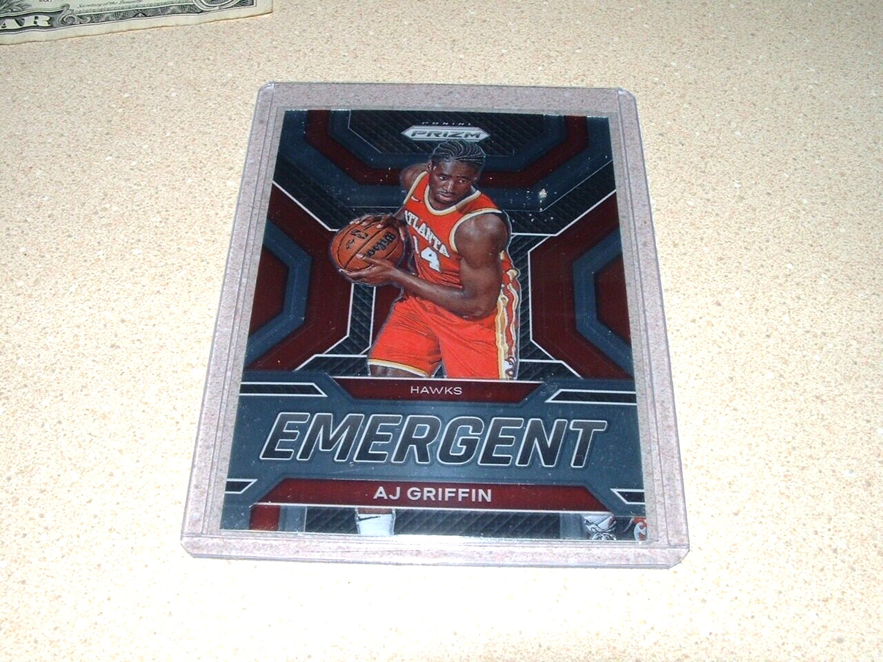 2022-23 PRIZM BASKETBALL AJ GRIFFIN EMERGENT INSERT CARD ATLANTA HAWKS