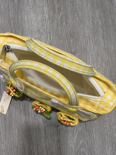 La Mamma e il suo Bambino Italy Girls Beaded Flower Baskets Purse Yellow - Picture 3 of 7