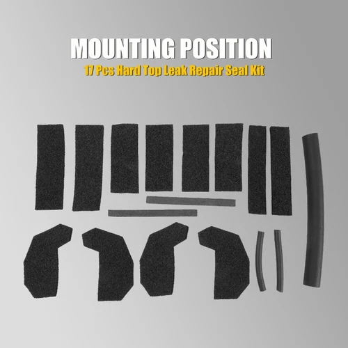 KIT DE SELLO BLOQUEADOR DE ESPUMA DE TECHO DURO PARA REPARAR FUGAS 68026937AB PARA JEEP JK WRANGLER 2007-18 - Imagen 8 de 14