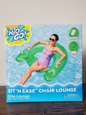 Lazy Lounge Sit 'N Ease Green Pool Chair 60x39in.