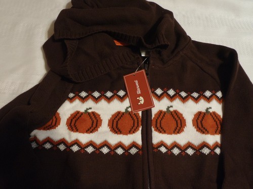 Gymboree Harvest Pumpkins Zip Sweater Size 4T 5T Choice NWT - Picture 2 of 3