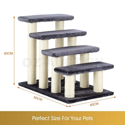 Portable Multi Steps Foldable Cat Pet Dog Stairs Ramp Sheepskin-like Mat Ladder - Picture 39 of 167