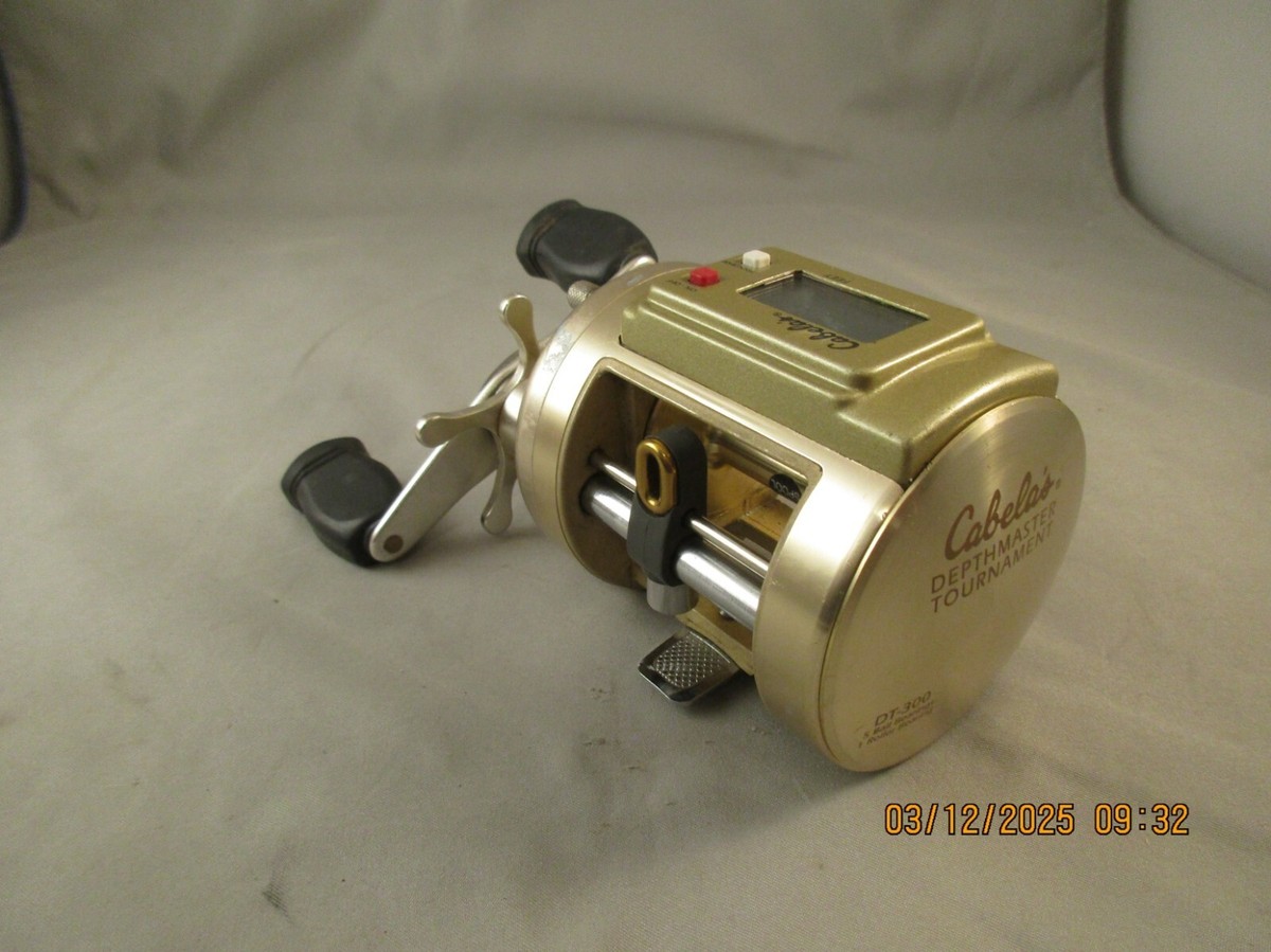 リール Cabelas Depth master3 Cabela's Depth Master Gold Fishing Line Counter Reel (Rod