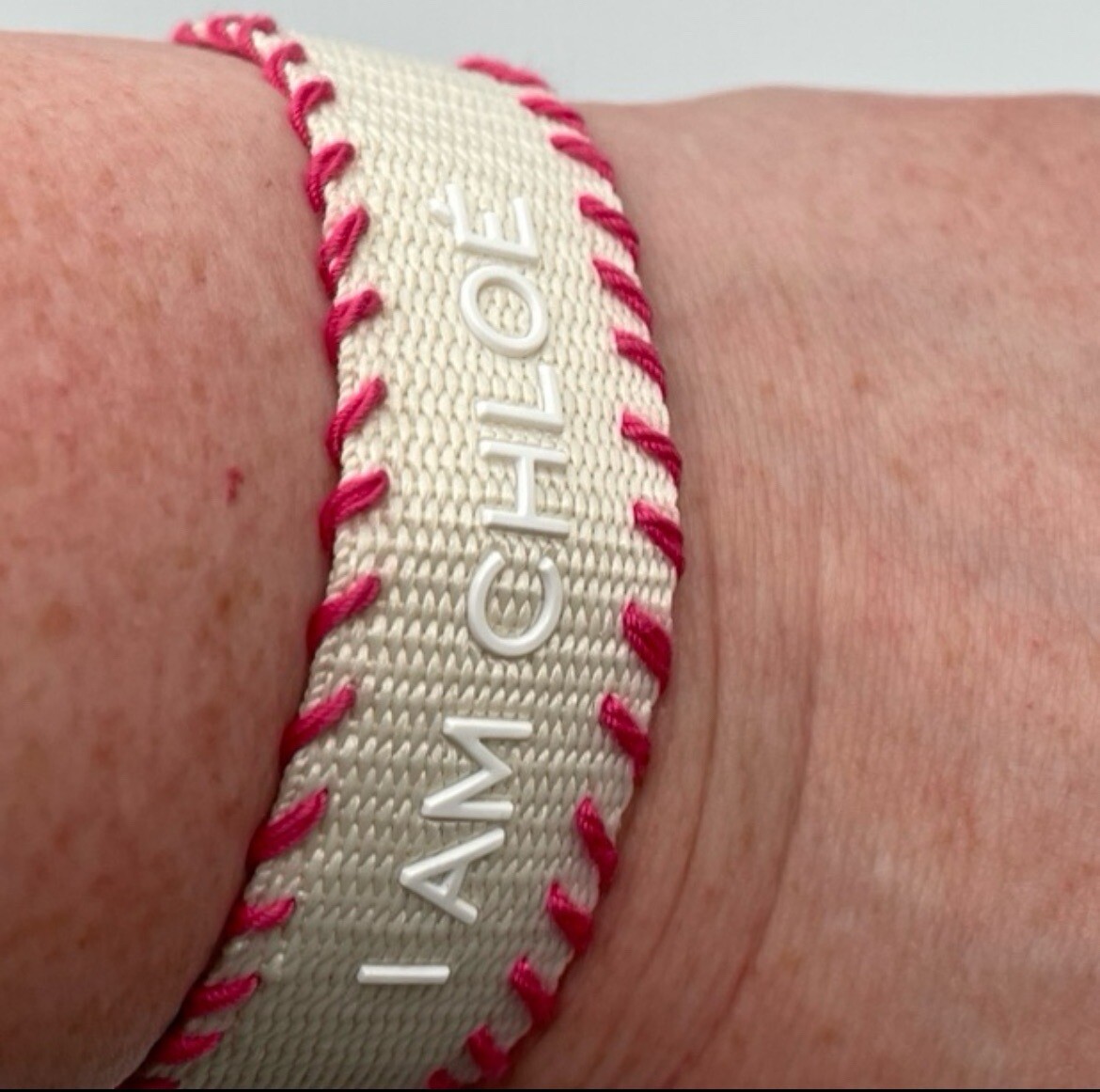 chloe Parfums Lumineuse Bracelet Beige With Red Stitching