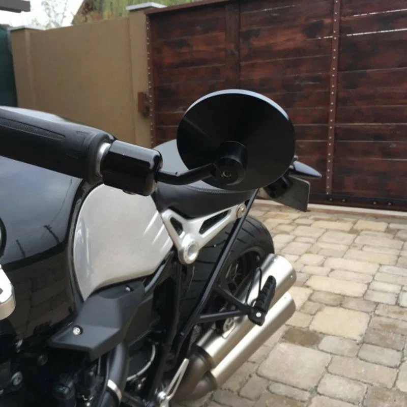 Espejos retrovisores laterales negros redondos para motocicleta Suzuki TU250X 7/8" extremo de barra EE. UU. Foto 3 de 4