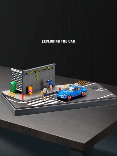 1:64 Modellauto Diorama Stadt Straßenlandschaft Autobahn Parkplatz Bahnhof Szene Nf1 - Bild 12 von 16