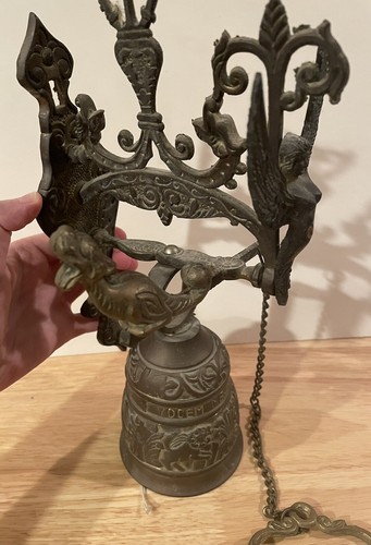 Campana de pared de iglesia de latón vintage para santuario y sacristía hecha en Tiawan - Imagen 5 de 12