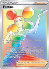 Fantina 206/196 - NM - Full Art Rainbow Secret -  Pokémon - Lost Origin