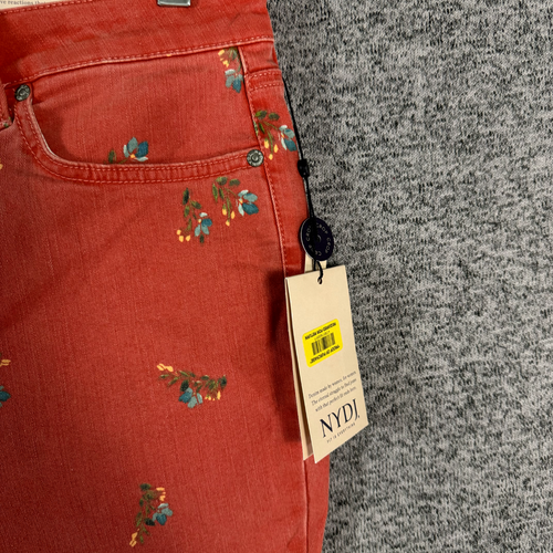 NEW NYDJ Women's Size 14 Marilyn Straight Leg Floral Cropped Jeans - Picture 4 of 11
