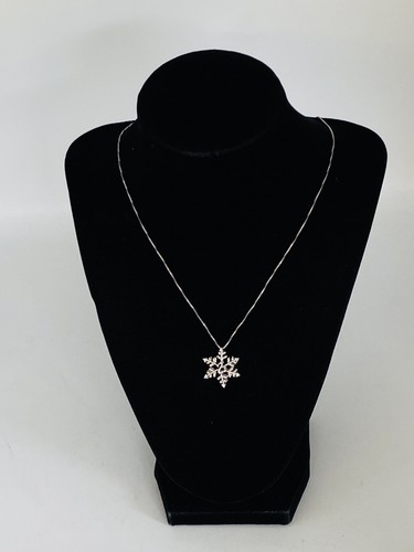 Jane Seymour Halskette offenes Herz Sterlingsilber Diamant SCHNEEFLOCKE Anhänger JWBR - Bild 12 von 19