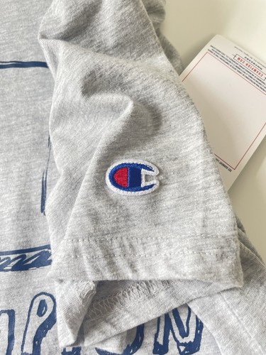 Neu mit Etikett Champion graues T-Shirt mit blauem Logo Größe XL - Bild 5 von 9