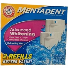 Mentadent Advanced Whitening Anticavity Fluoride Toothpaste, Refreshing Mint