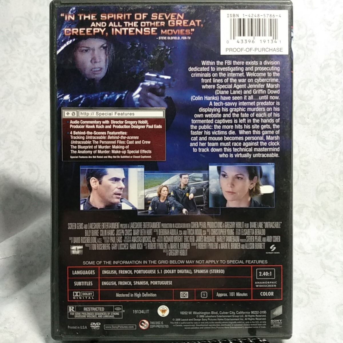 Untraceable - DVD SWB Combined Shipping 43396191341| eBay