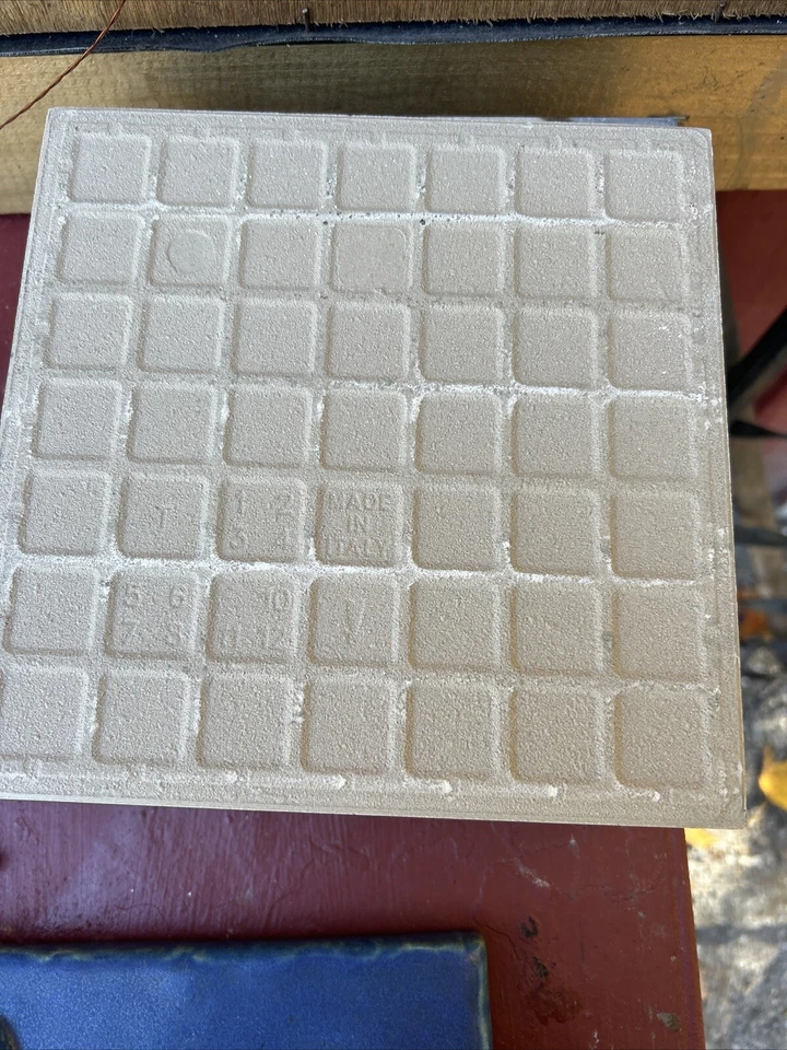 NUEVO JUEGO DE 9 Azulejos Italianos Azulejo Cerámica 8x7.5 Gris Óxido Marrón Crema Foto 4 de 4