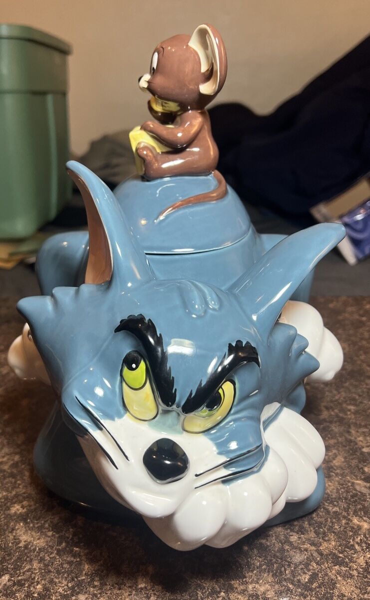 Vintage 1997 Tom & Jerry Cookie Jar Warner Bros Studio Store Vintage 1997 Tom & Jerry Cookie Jar Warner Bros Studio Store
