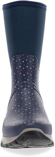 WESTERN CHIEF WOMEN'S DAINTY DOT NEOPRENE COLD WEATHER INSULATED MID BOOT BLUE - Picture 3 of 5