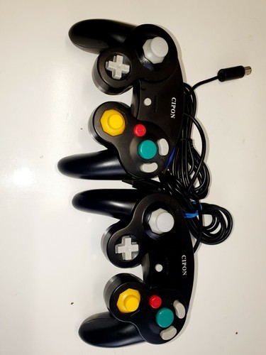 Cipon Game Shock Joypad Controller 2 Packs for Nintendo Wii & GameCube - Black