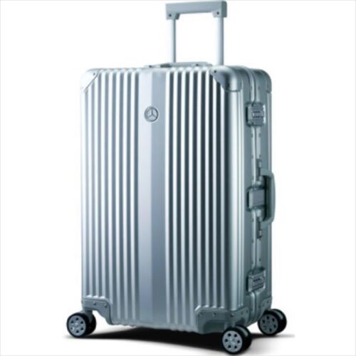Mercedes Benz Original Aluminum Suitcase 65L Silver Carry Bag Novelty Japan NEW - Picture 10 of 10