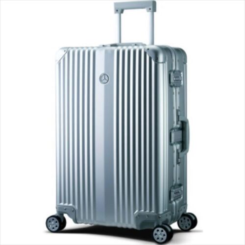 Mercedes Benz Suitcase Carry Bag 65L Aluminum Silver Rare NEW novelty - Picture 1 of 5