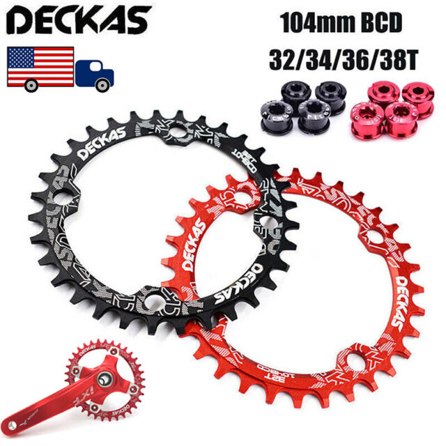 Fouriers 104BCD Bicycle Chainring Chainwheel Single Speed For MTB Shimano SRAM