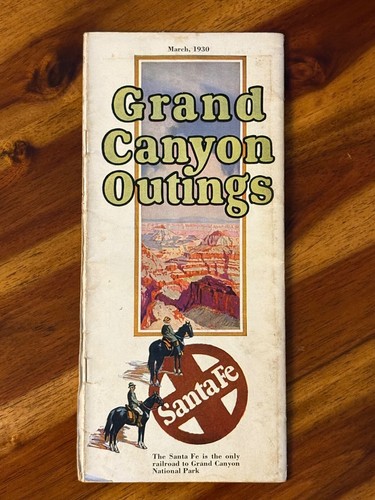 Grand Canyon Outings Santa Fe Travel Brochure 1930 B&W Photos Railroad Railway - Picture 3 of 8