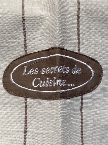 3 Coucke Linen Cotton Kitchen Tea Towel Tan White Les Secrets Des Cuisine French - Picture 3 of 12