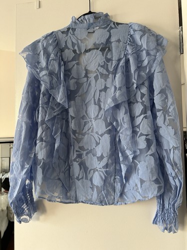& OTHER STORIES Ruffled Overlay Blouse US 8 - Picture 4 of 10