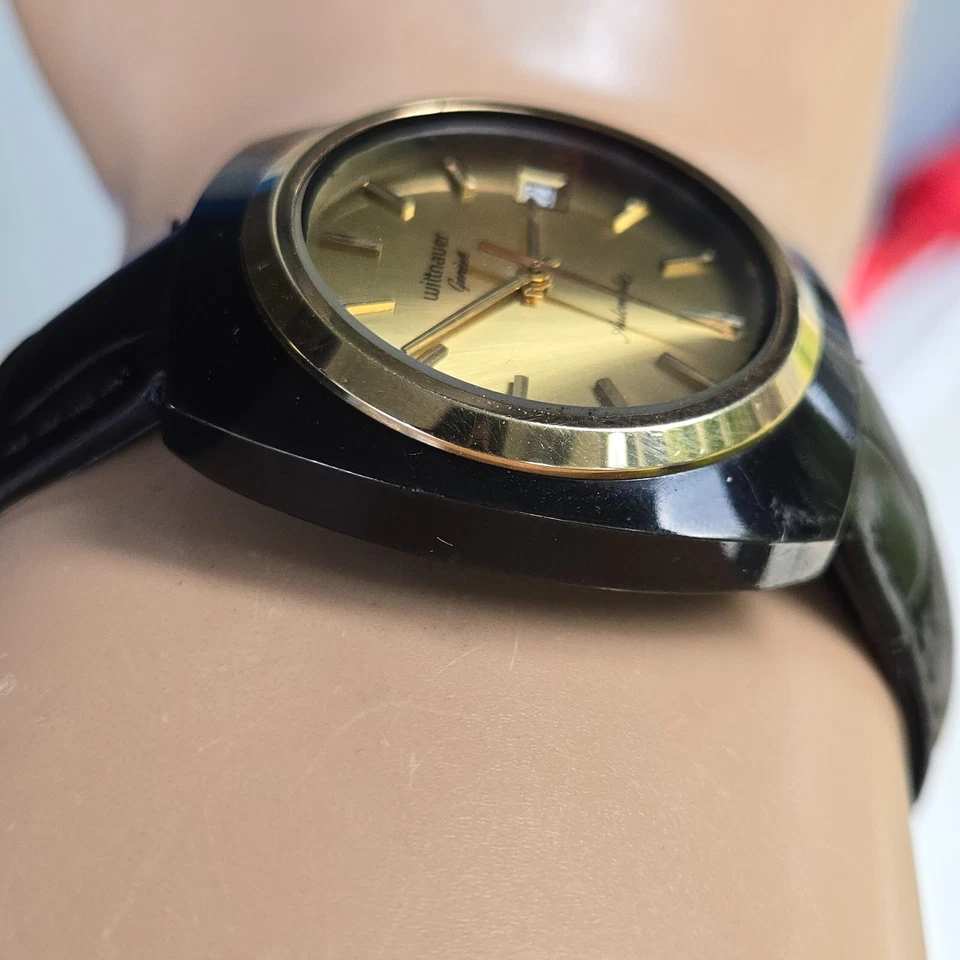 Vintage Wittnauer Geneve men's automatic watch C11AF 17 Jewels Ceramic 1970s - Image 4 of 4