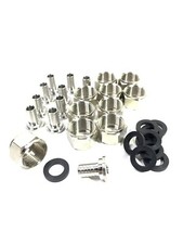 10-Stainless Beer Line Connectors Hex Nut Washer 3/8” Nipple Tap Shank Couplers