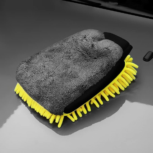Dual-Sided Car Wash Mitts,Car Microfiber Chenille Gloves Thick Cleaning Mitt Scr - Picture 6 of 12
