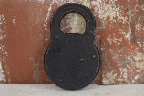Antique Vintage OMECO Black Padlock - No Key - Picture 2 of 4