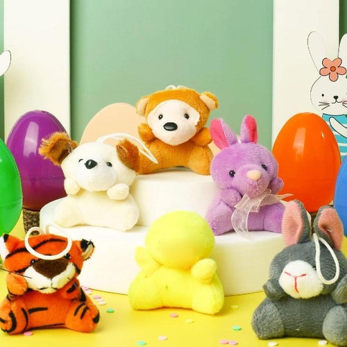 NEW Easter Surprise Eggs Stuffed Toy Prefilled Animal Gifts Plush Toy Party L6J8 - Picture 4 of 13