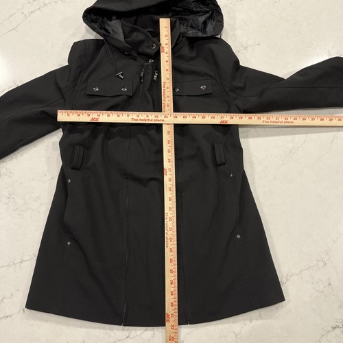 Japanese Weekend Convertible Mamacoat Black Maternity Hooded Pockets Sz S - Picture 5 of 12