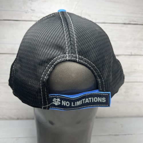 New Van Staal Fish Logo Print Cap Baseball Hat Hook Loop Gray Black Blue Fishing - Picture 3 of 8