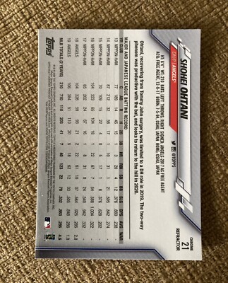 大谷翔平 Topps Chrome 2020 X-fractor No.21 Shohei Ohtani