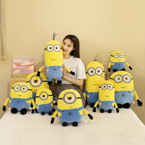 Minions Película Periferia Amarillo Peluche Bob Peluche Stuart Juguetes de Peluche En Jeans Suave - Imagen 3 de 13