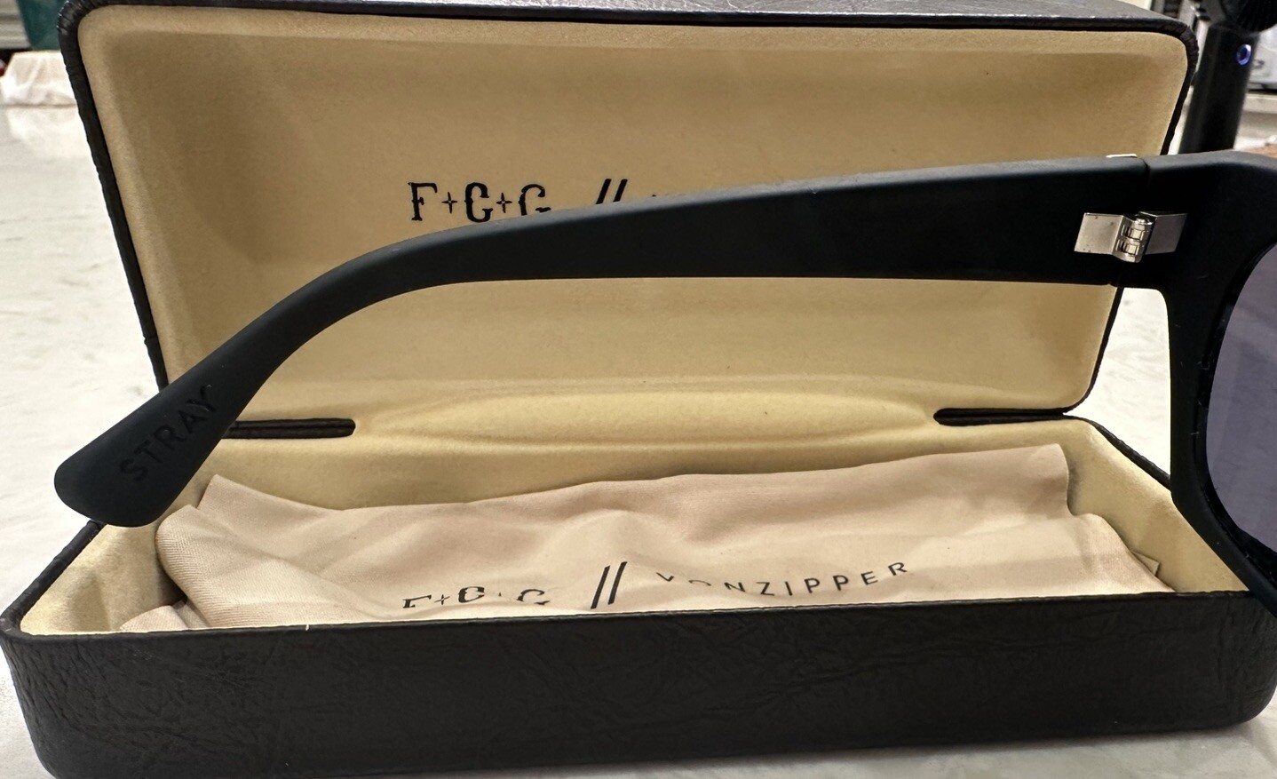 VonZipper Stray Sunglasses Black Satin / Grey Lens Wildlife Polarized Lens