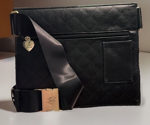 Too Faced Makeup Brush Belt Bag Heart Pink Black Chain NWOT  - Picture 2 of 2