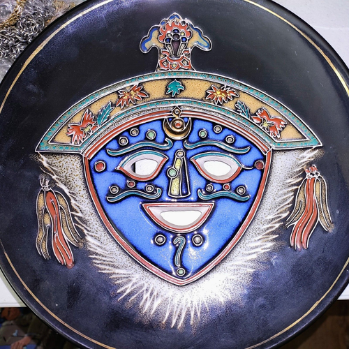 Vintage Potala Palace Enamel and Gold built by under their supervision plate 10" - Picture 2 of 6