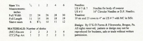 Plymouth Yarn KNITTING PATTERN P102 Baby & Child Sweater 6mo-6yrs - Picture 2 of 3