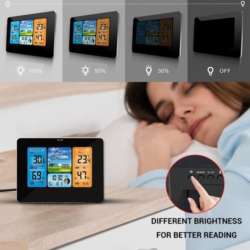 LCD Digital Wireless Weather Station Clock Calendar Thermometer Humidity Monitor - Picture 5 of 13