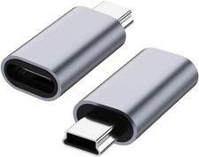Usb C To Mini Usb 2.0 Adapter, 2-Pack type C Female To Mini Usb 2.0 Male Conver